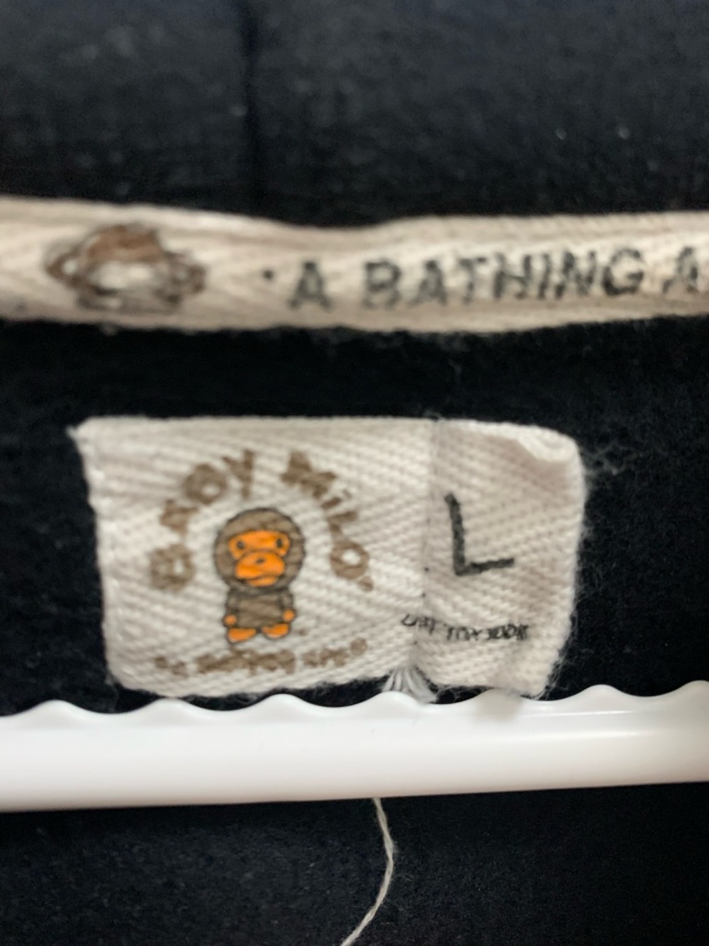 Baby Milo by A bathing Ape Black Graphic Hoodie - Casual Pullover Sweatshirt  L - Picture 4 of 6